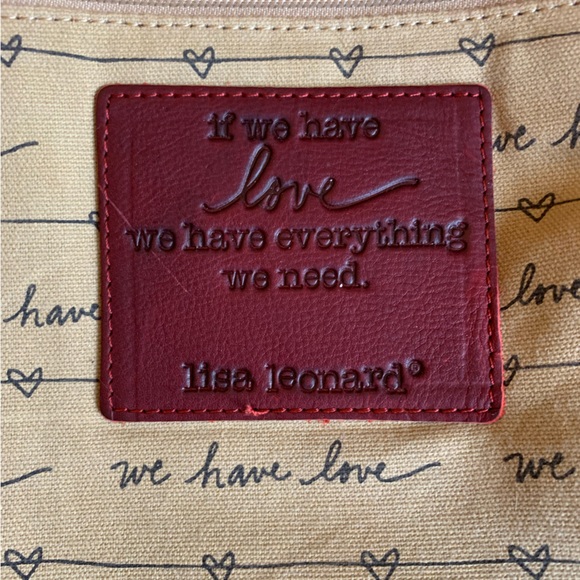 Lisa Leonard We Have Love Tote in deep ruby - Picture 4 of 7